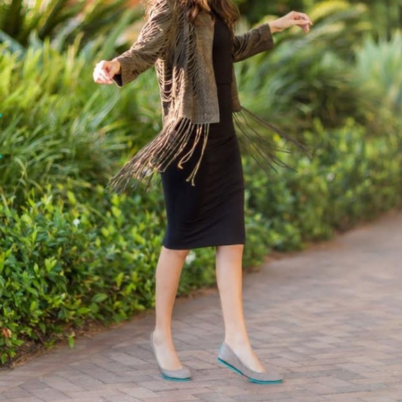 Tieks Women’s Foldable Elasticized Leather Ballet Flats In Taupe Size 8 - Picture 7 of 7